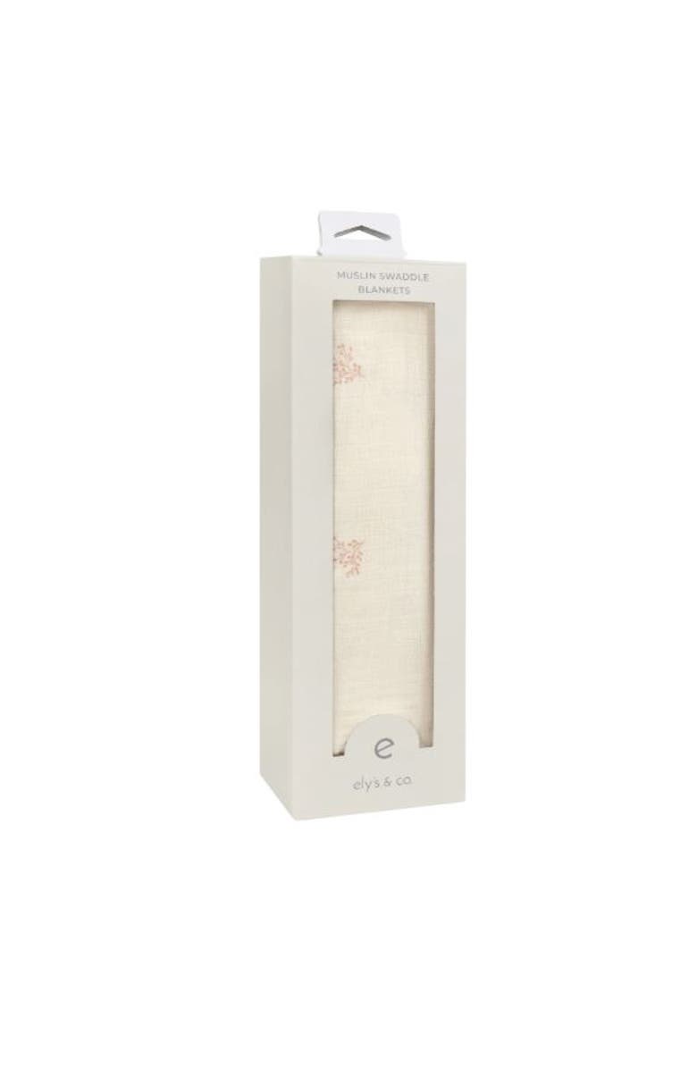 Ely's & Co. Velour Leaf Pattern Collection - Blanket, Alternate, color, Ivory/Girl