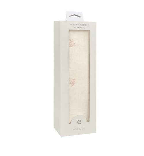 Ely's & Co. Velour Leaf Pattern Collection In White