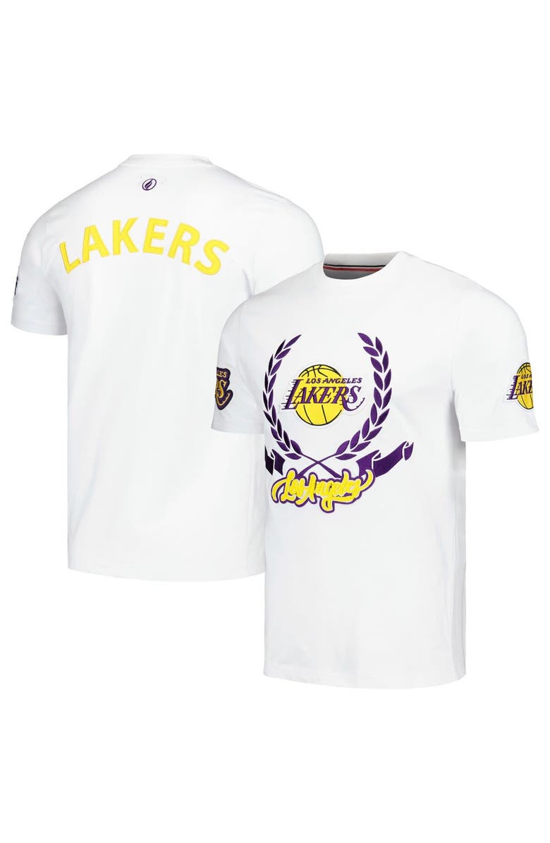FISLL Unisex FISLL White Los Angeles Lakers Heritage Crest T-Shirt, Main, color, White