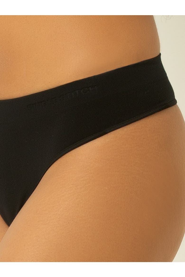 Seamless Modal Blend Thong 5-Pack, Alternate, color, Black