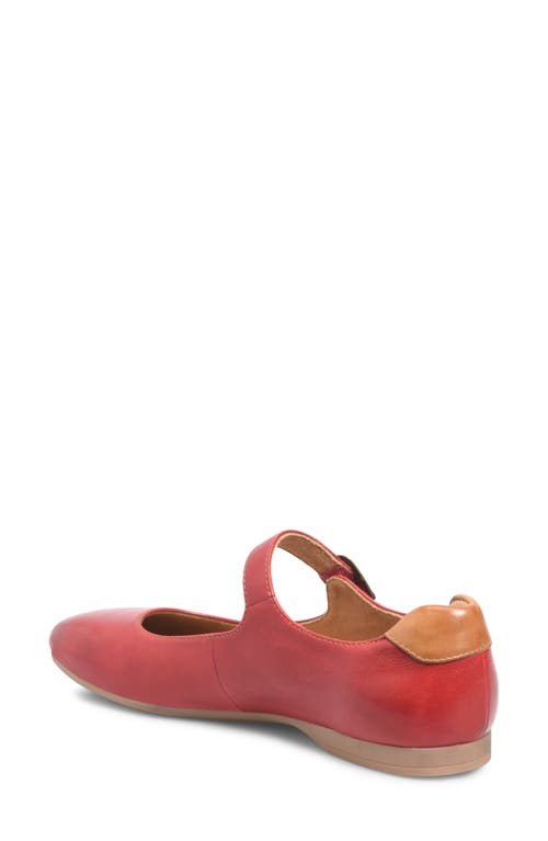 Comfortiva Kaylee Mary Jane Flat In Cherry Red