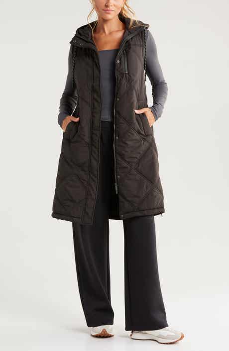 Zella Long Hooded Puffer Vest