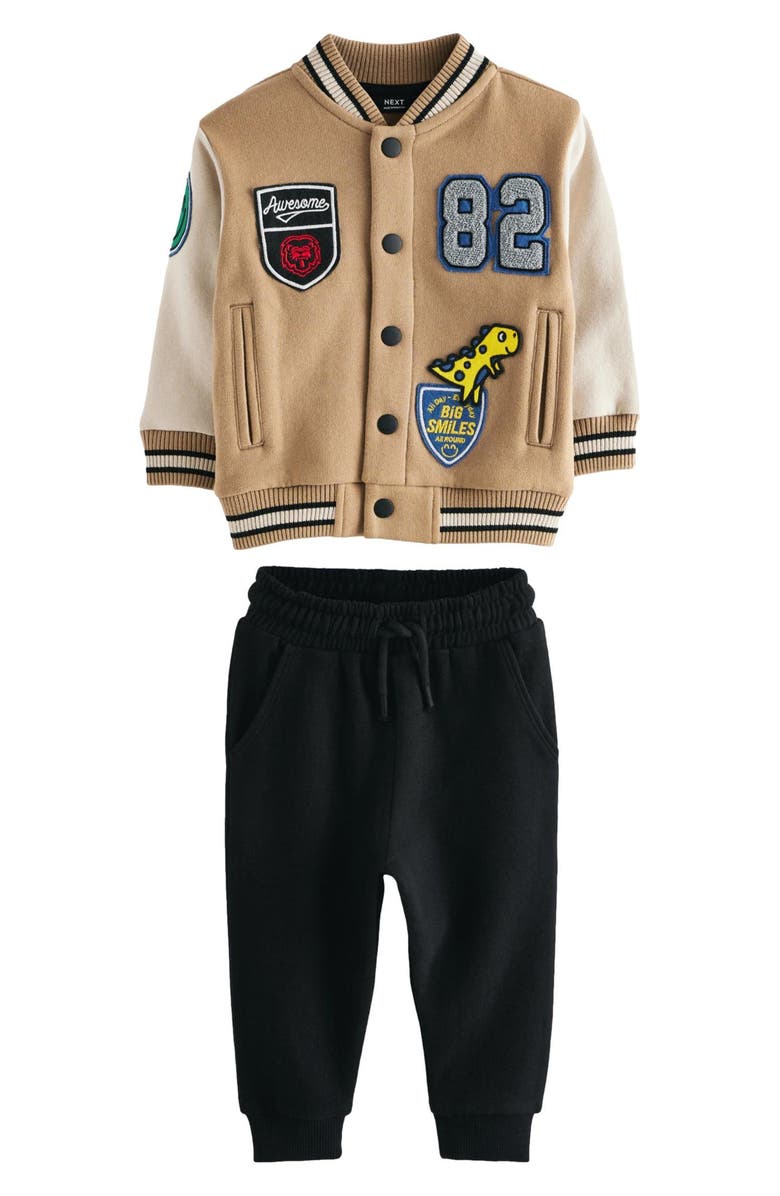 NEXT Kids' Varsity Jacket & Joggers Set, Main, color,