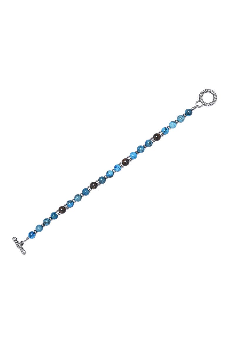 Men's Sebastian Agate Beaded Bracelet, Alternate, color, TEAL