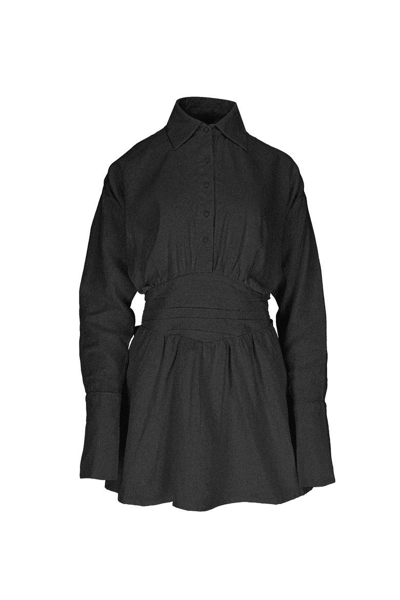 Rose Dress, Main, color, Black