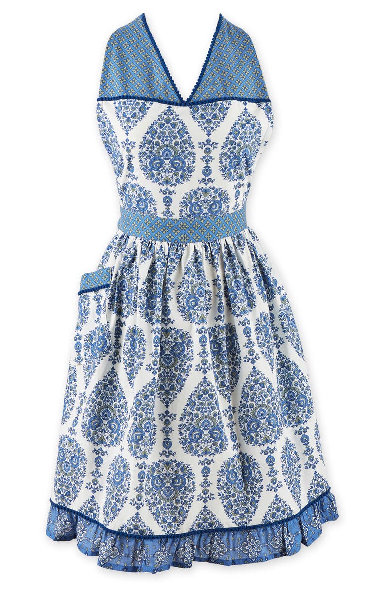 Design Imports Blue Ophelia Surplice Apron, Main, color, Blue