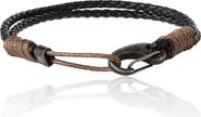 Lucky Brand Braided Leather Adjustable Bracelet