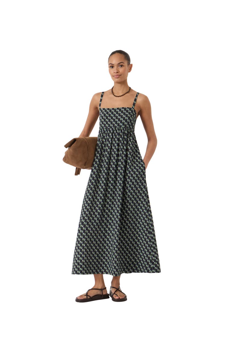 Nami Crinkle Gathered Maxi Dress, Main, color, Floral Blue