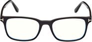 TOM FORD 55mm Rectangular Blue Light Blocking Glasses