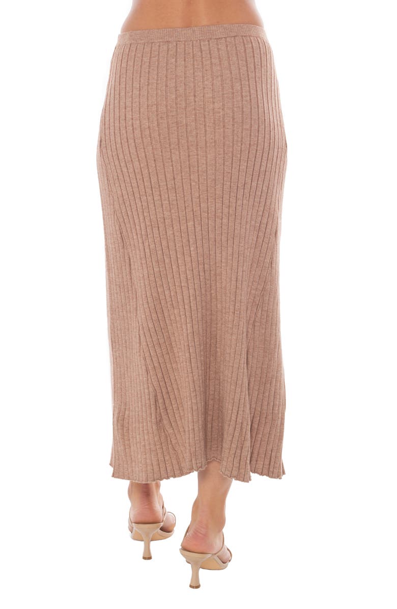 TASH AND SOPHIE Pleated Sweater Skirt, Alternate, color, Camel