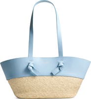 Altuzarra Knot Leather & Straw Basket Tote