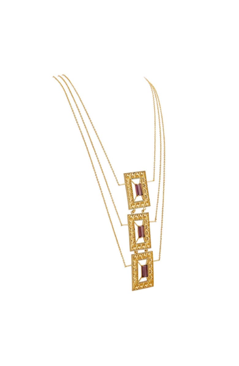 Dhwani Bhansal KAMEL NECKLACE, Alternate, color, Gold Plated