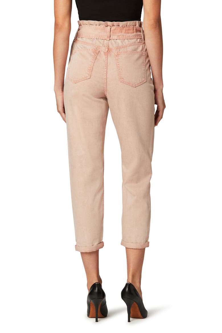 The Brinkley Paperbag Waist Crop Straight Leg Jeans, Alternate, color, HUSH