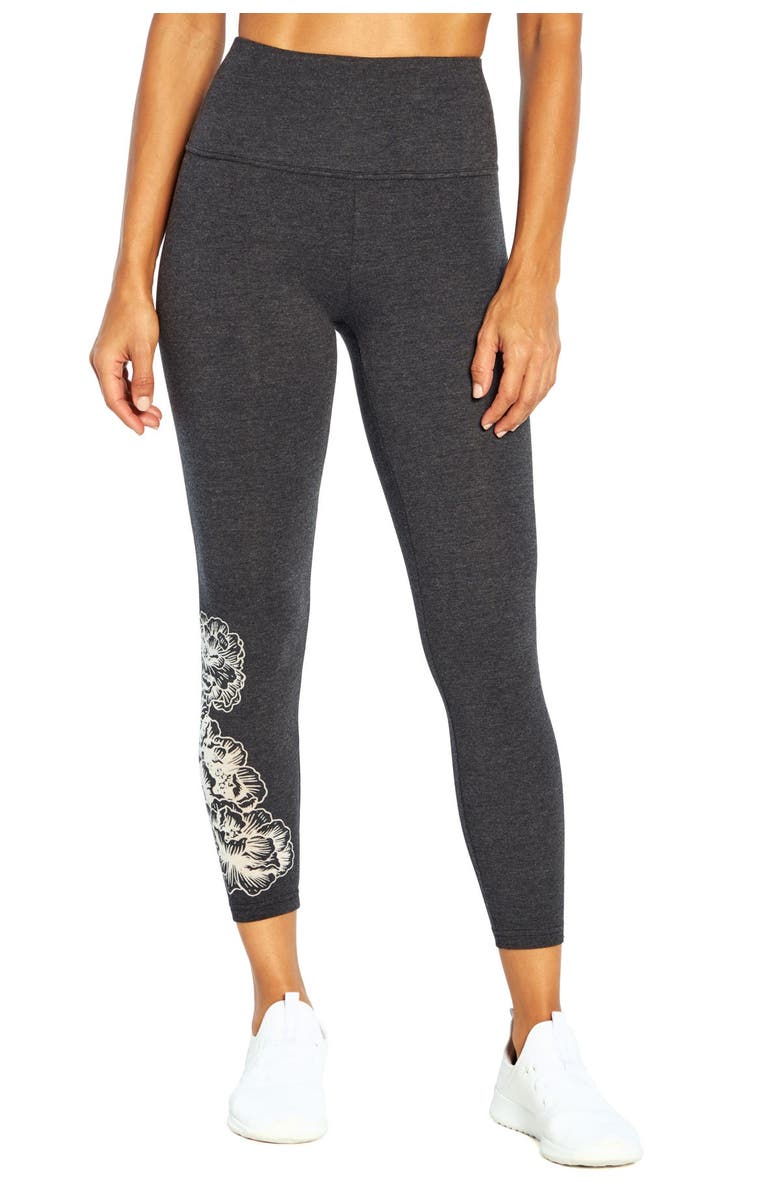 MARIKA Bella Floral Burnout Crop Leggings, Main, color, 