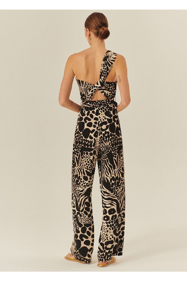 Katalina Jumpsuit With Belt, Alternate, color, black