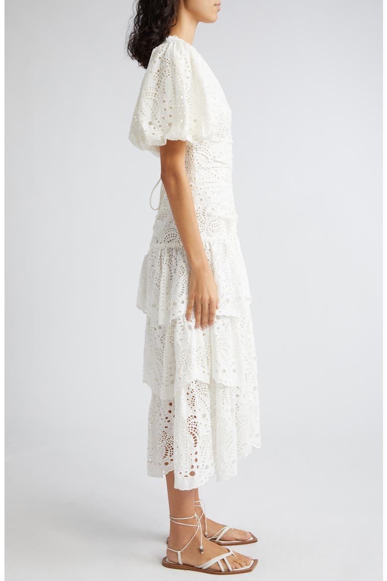 farm rio cotton eyelet bustier midi-dress Cotton Eyelet Bustier Midi-Dress - STACIE FLINNER