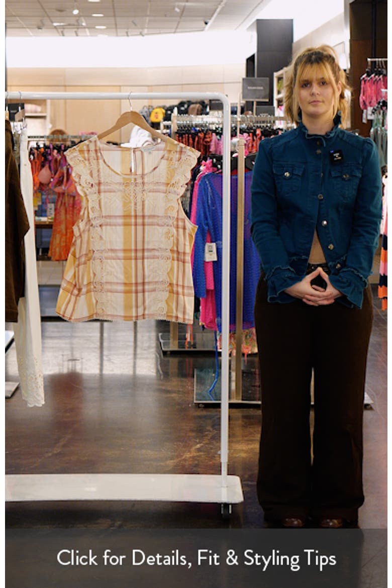 Embroidered Plaid Top video