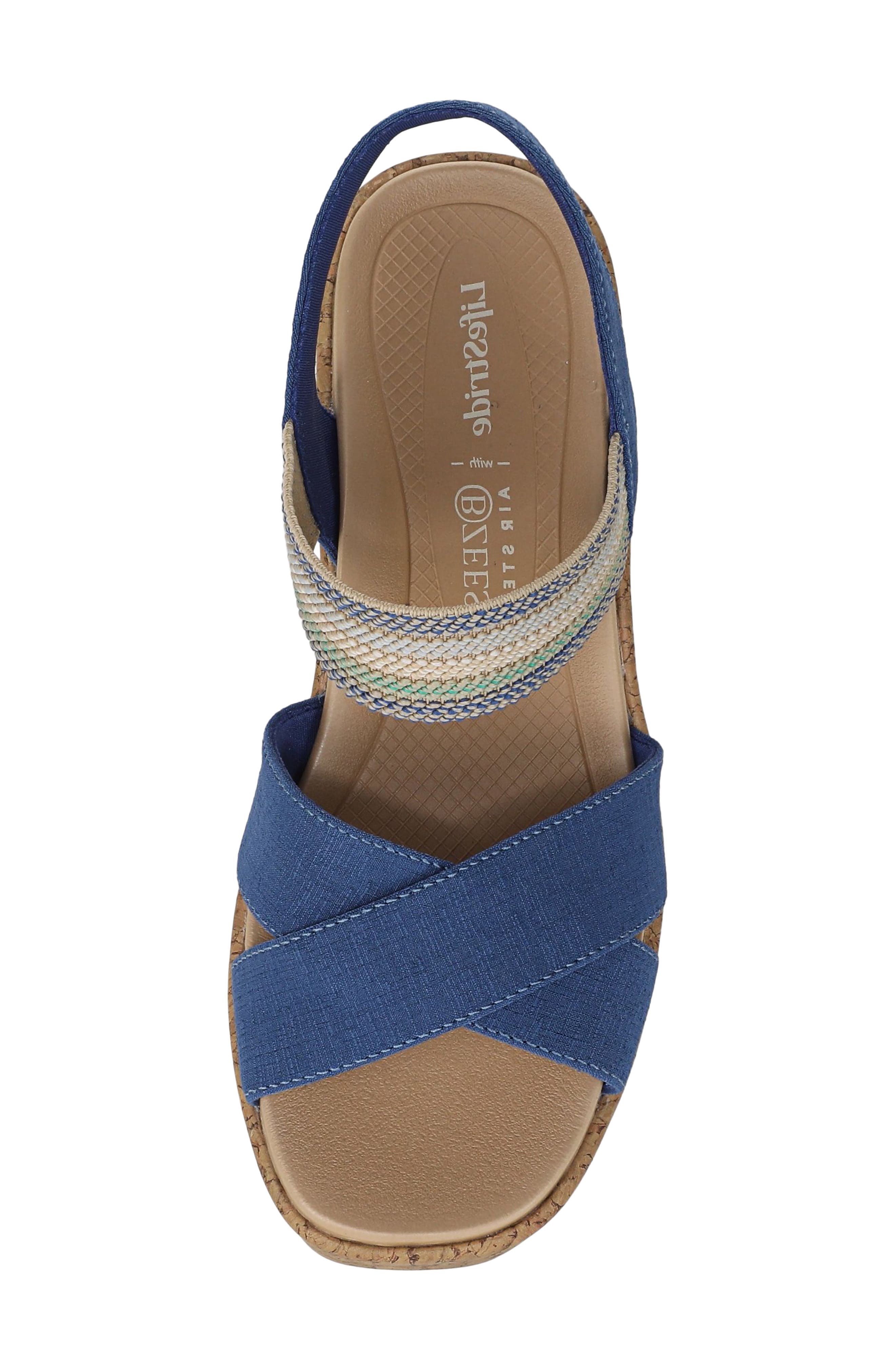 Verity Platform Wedge Sandal, Alternate, color, DEJA VU BLUE