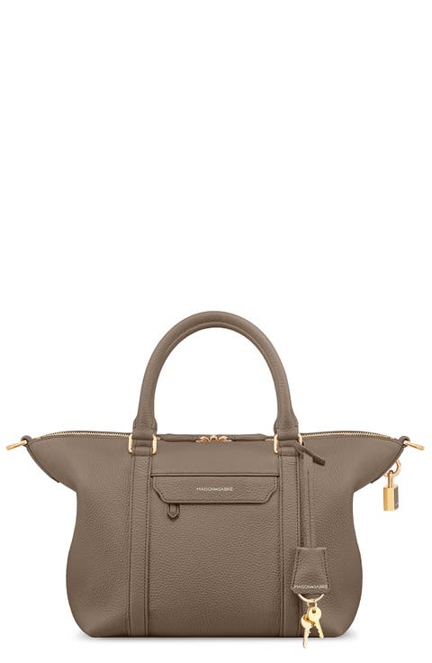 Small Leather Weekender Bag