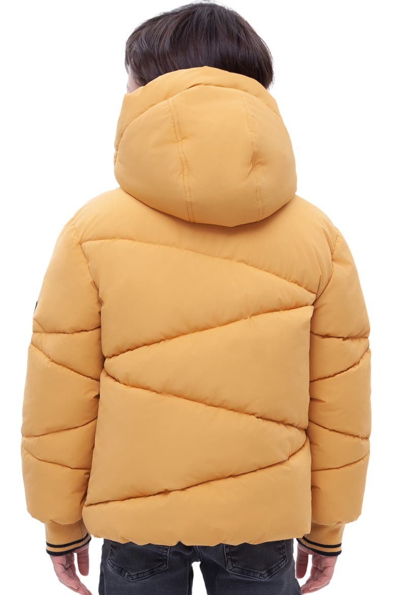 Kids' Cozy Grid Puffer Jacket, Alternate, color, Amber yellow