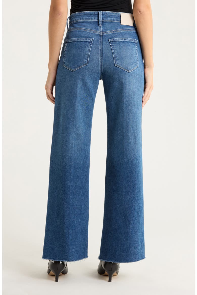 Anessa High Waist Raw Hem Wide Leg Jeans, Alternate, color, HACKNEY