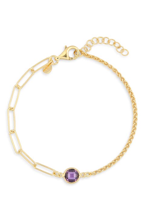 Crystal Station Mix Chain Bracelet