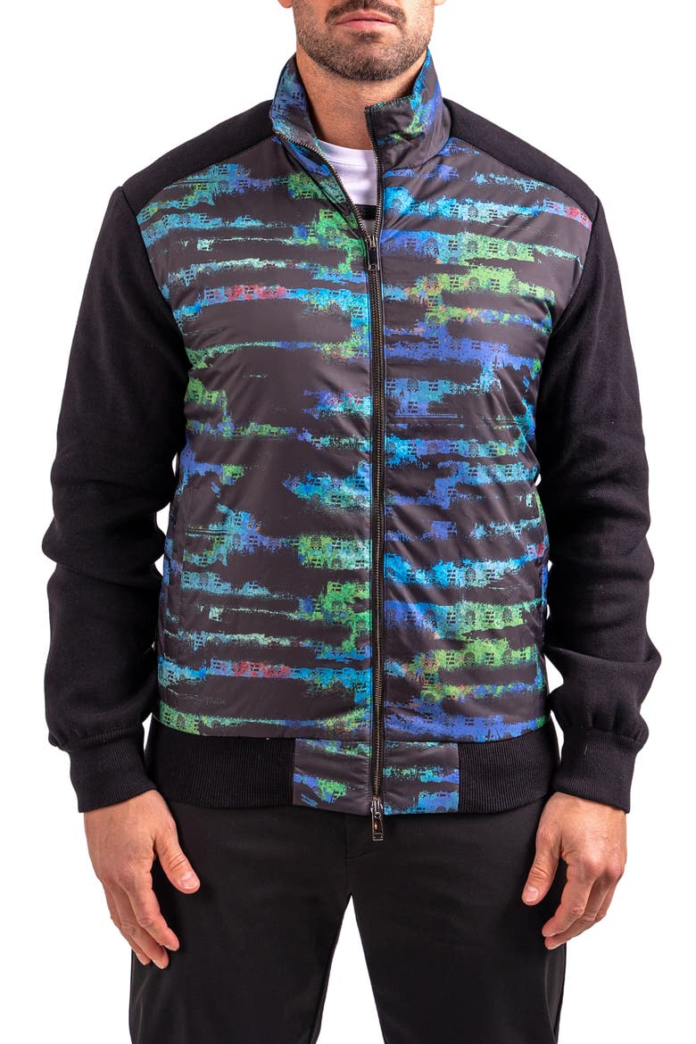 Iconstreak Bomber Jacket, Alternate, color, BLACK