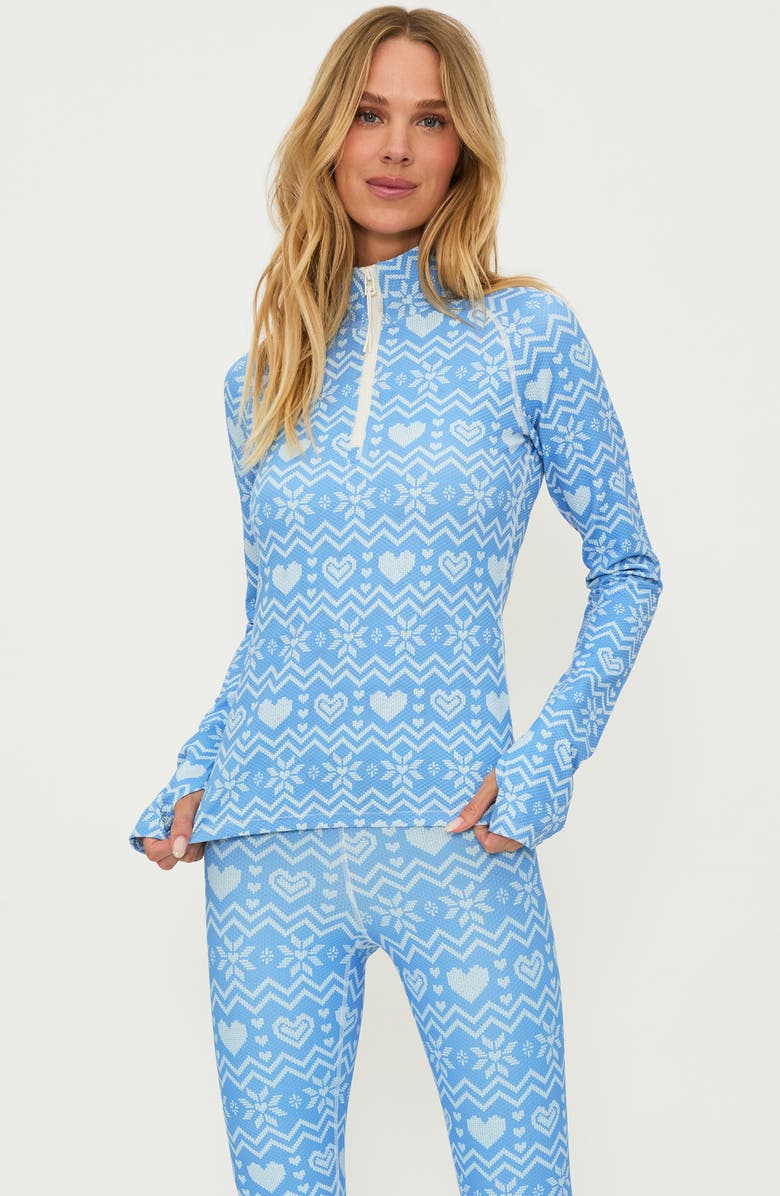 Beach Riot Kamara Fair Isle Half Zip Top, Alternate, color, 