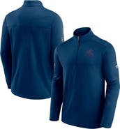 FANATICS Men's Fanatics Branded Deep Sea Blue Seattle Kraken Authentic Pro Travel and Training Quarter-Zip Jacket