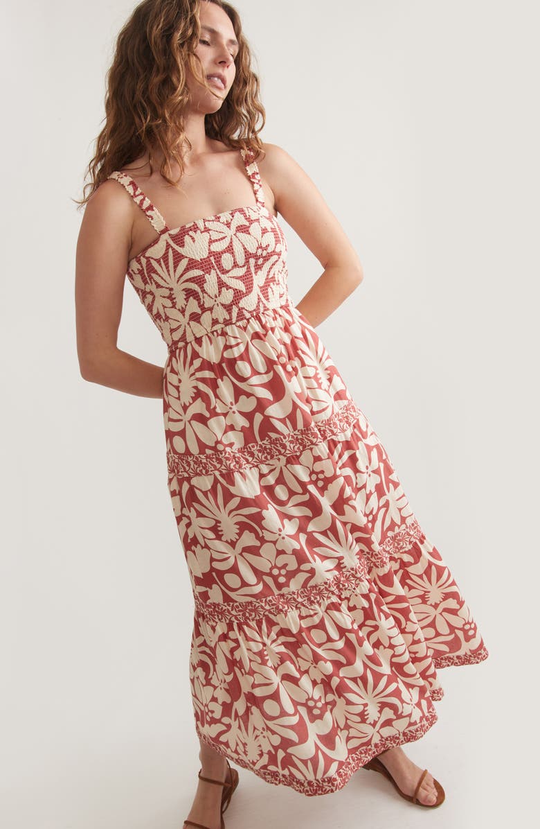 Marine Layer Selene Tiered Maxi Sundress, Alternate, color,