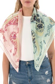 MARCUS ADLER Satina Paisley Square Scarf