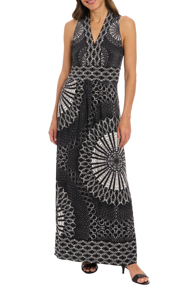 London Times Sleeveless Stretch Jersey Maxi Dress, Main, color, 