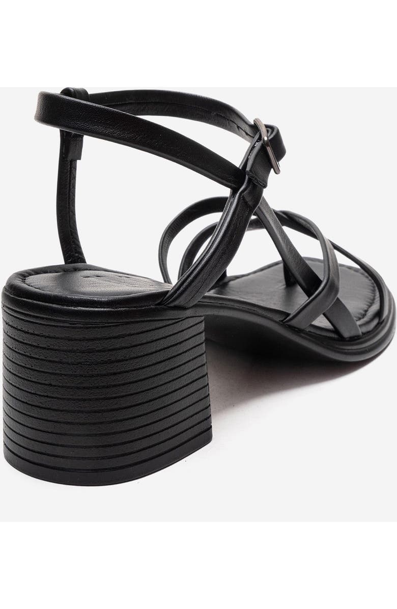 Forever & Always Shoes Lavish Leather Block Heel Sandal, Alternate, color, Black