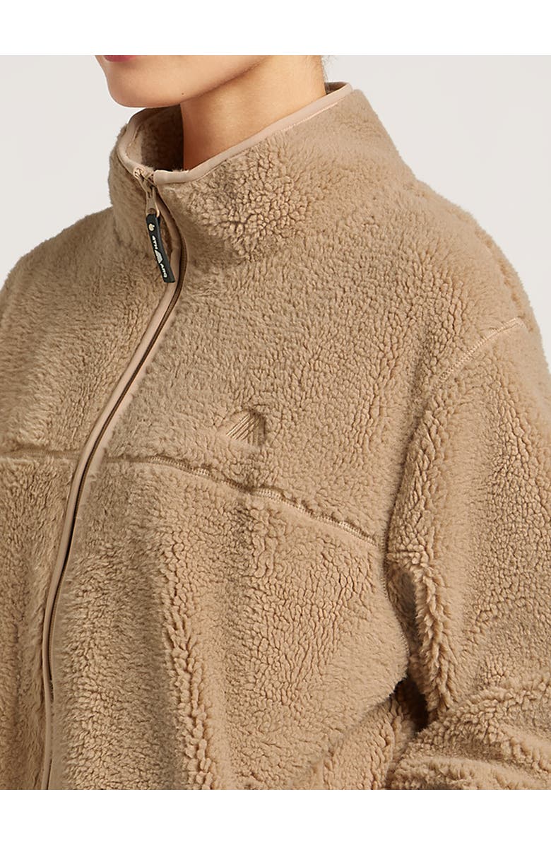4TH ARQ Jude Long Sleeve Collared Fleece Jacket, Alternate, color, Tan
