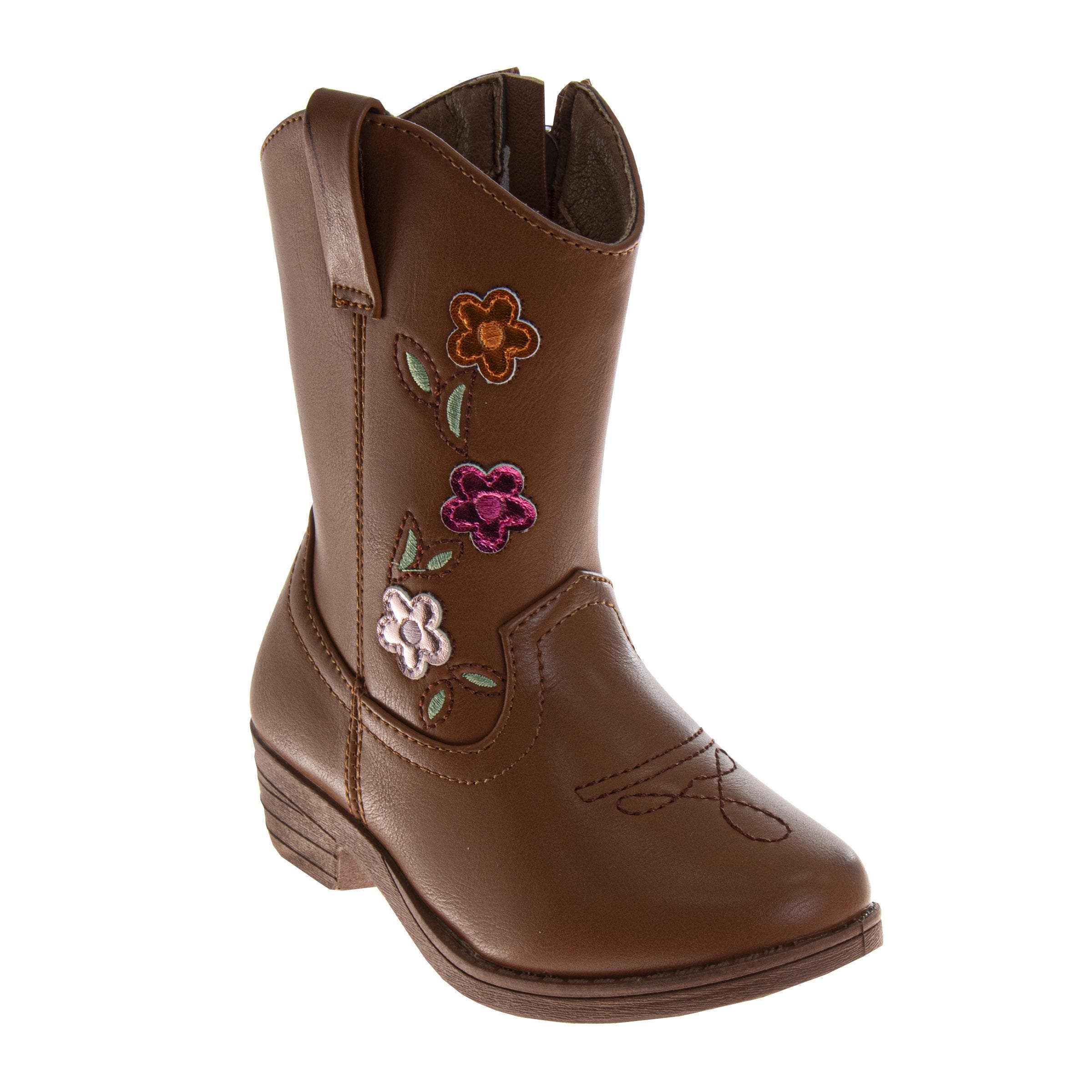 Laura Ashley Embroidered Western Boots Girls'  Fashionable Comfort Fit Stylish, Main, color, 