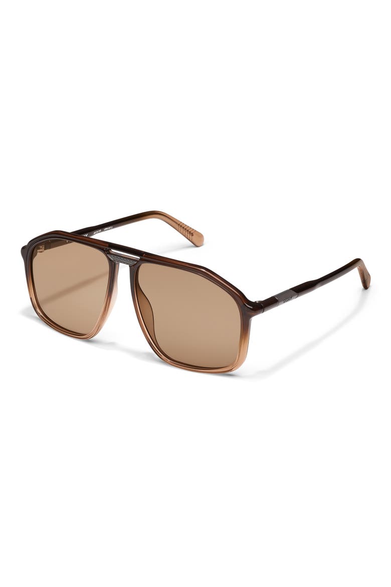 Studio Sesh 60mm Gradient Aviator Sunglasses, Alternate, color, SEPIA OMBRE/ TAN