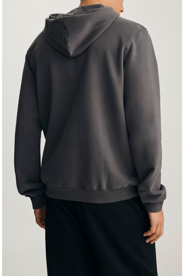 Relaxed Fit Cotton Zip Hoodie, Alternate, color, ASPHALT