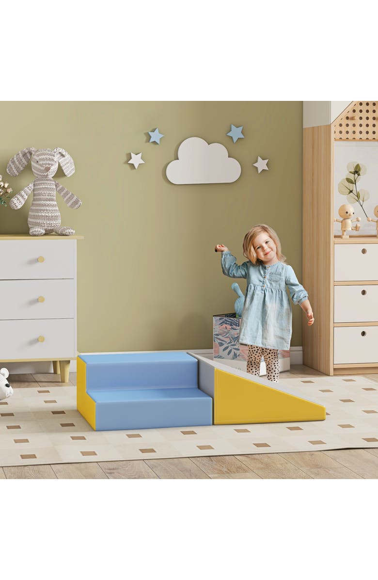 Soozier 2-Piece Climb and Crawl Foam Playset, Indoor Play, Alternate, color, Contemporary