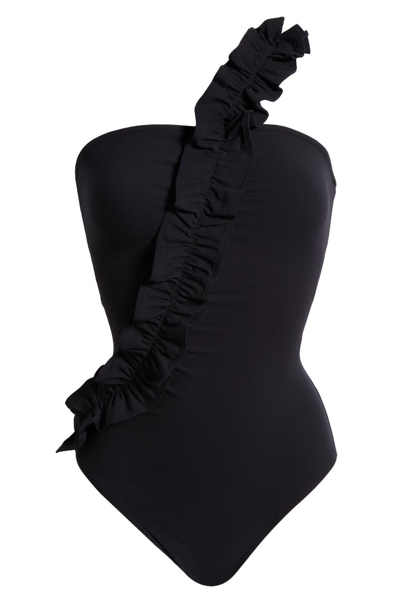 Ulla Johnson Capri Ruffle One-Shoulder Swimsuit, Alternate, color, 