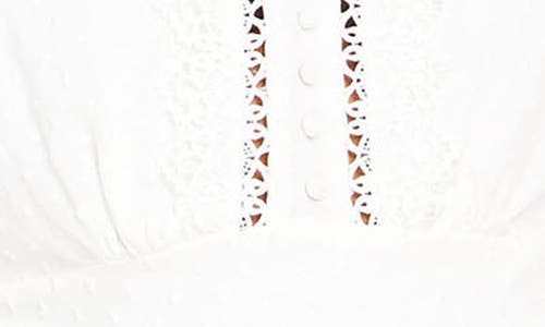 City Chic Ariyah Ruffle Clip Dot Dress In White