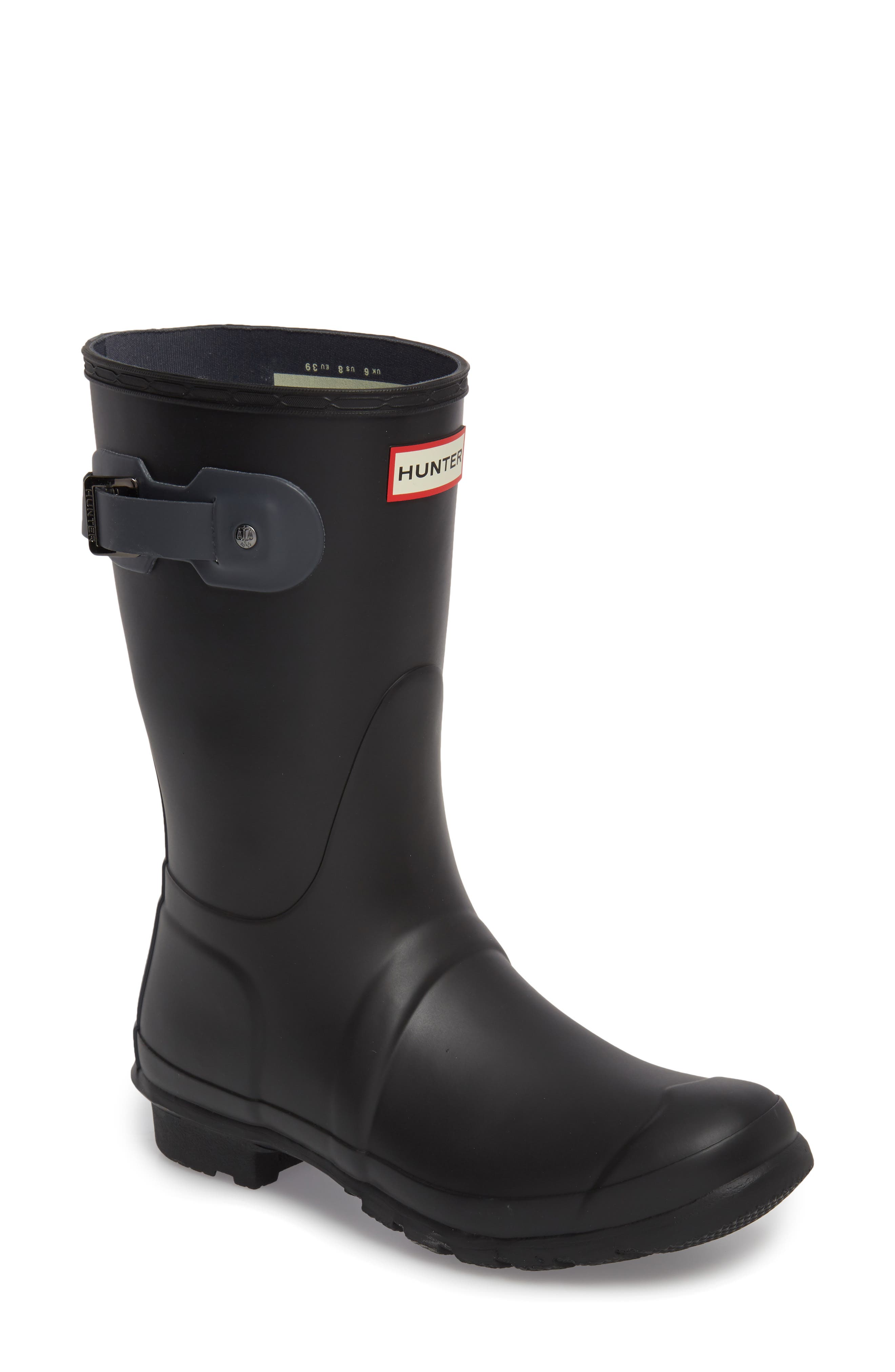Hunter Original Short Waterproof Rain Boot, Main, color, 