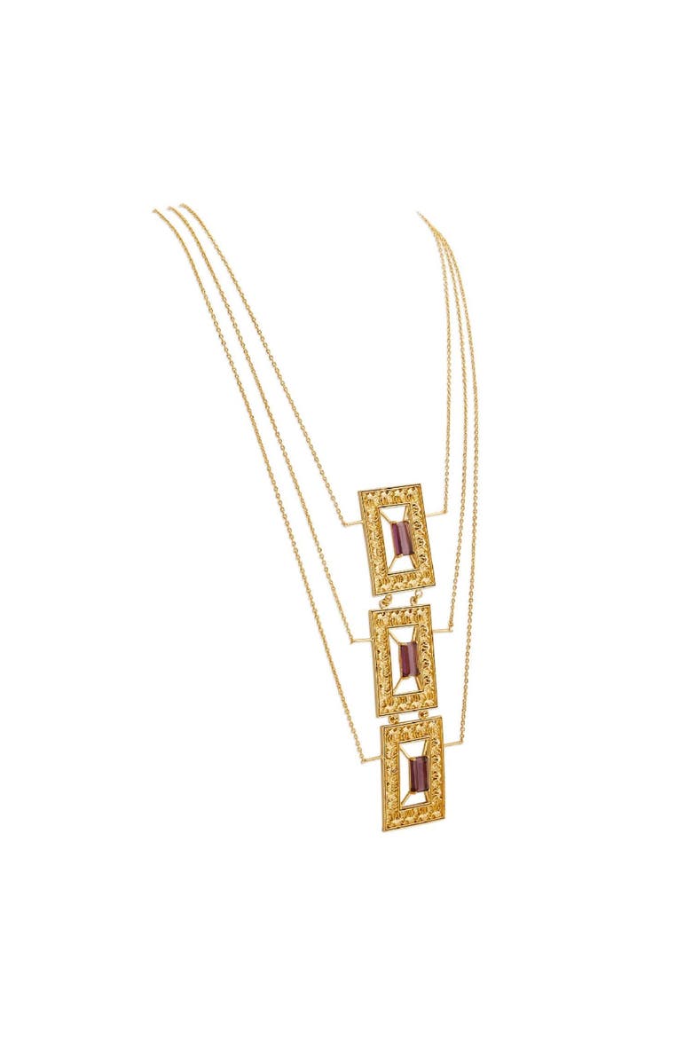 KAMEL NECKLACE, Alternate, color, Gold Plated