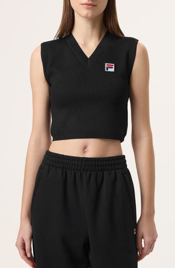 Fila X Hailey Knit Baby Tank In Black