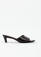 MI/MAI Liz Leather Low Heeled Mule Sandals