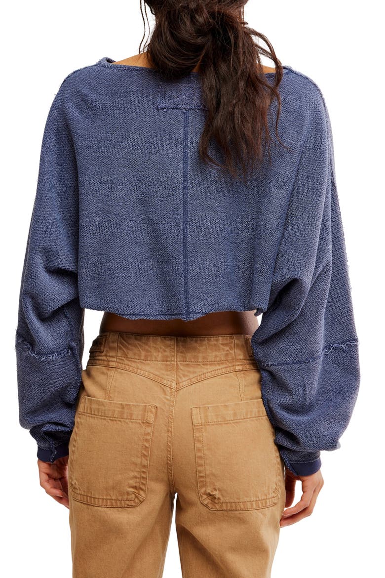 We The Free To the East Crop Sweatshirt, Alternate, color, NAVY ACADEMY