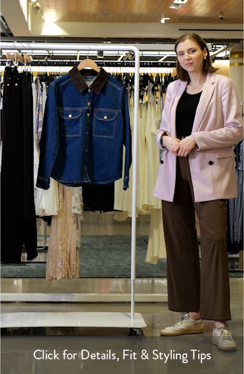 Corduroy Collar Denim Jacket, sales video thumbnail