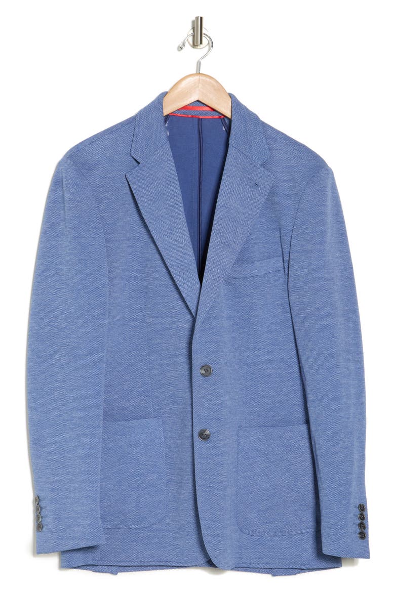 Mélange Knit Sport Coat, Alternate, color, BLUE