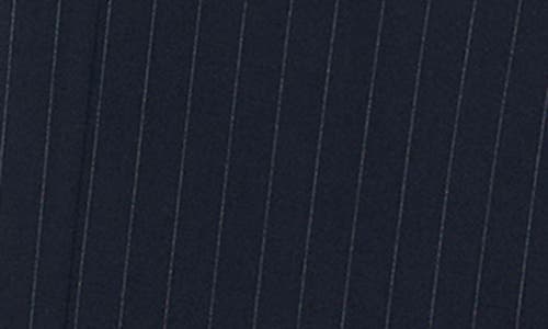 Shop Mango Chalk Stripe Straight Leg Pants In Dark Navy