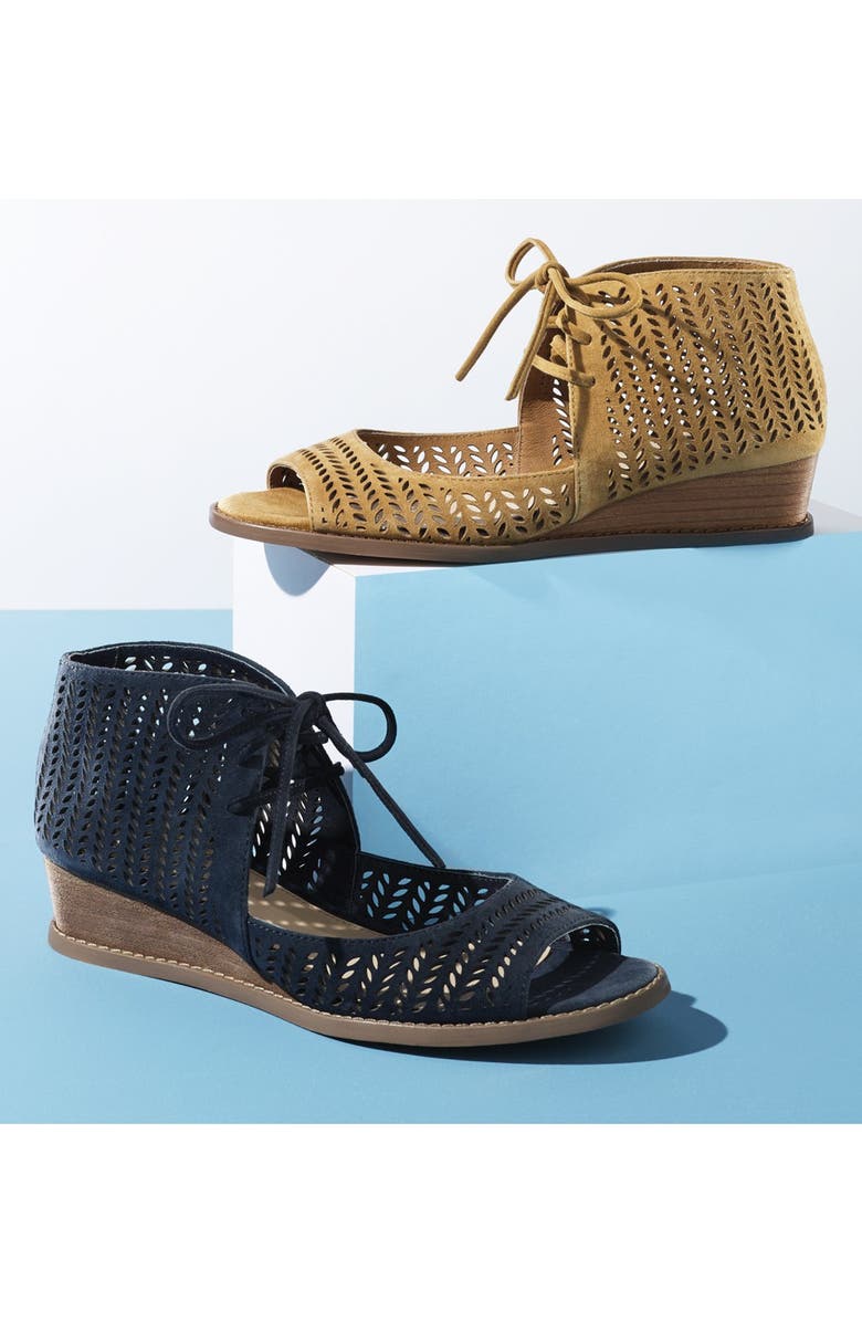 Vince Camuto 'Remme' Cutout Lace-Up Wedge Sandal, Alternate, color,