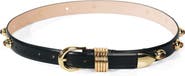 Déhanche Hollyhock Stud Leather Belt